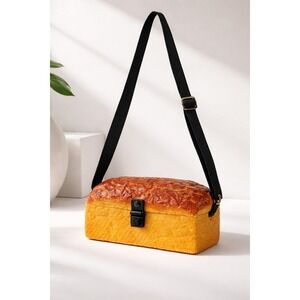 Pecotime Italy Bread Loaf Purse Novelty‎ Food Handbag Crossbody Vintage